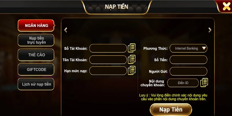 Thực hiện giao dịch tại cổng game là hoàn toàn miễn phí